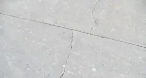 Cracks in a cement driveway